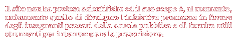 il sito non ha pretese scientifiche